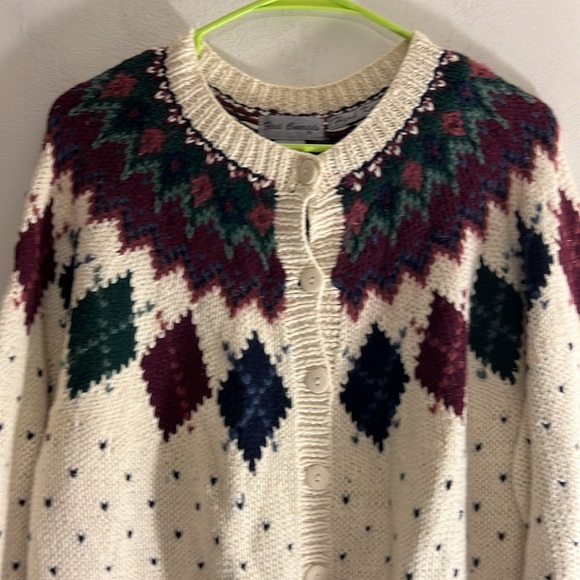 First Concepts Womens Hand Knitted Cardigan Sweater Size Small - Picture 3 of 8